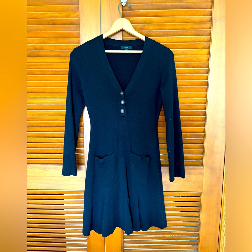 V Neck Sweater Dress